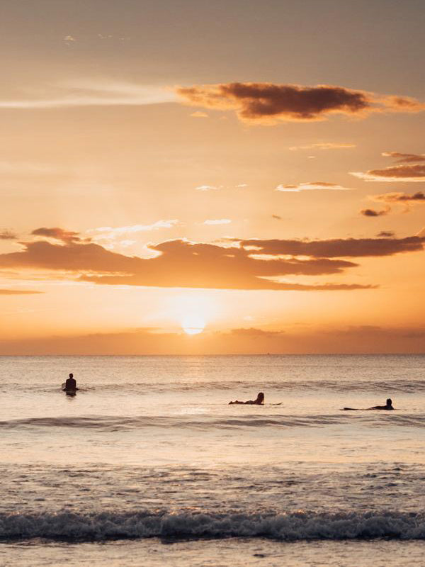There's nothing better than ending your day with a surf and a beautiful sunset in Costa Rica.  Surfer print by Samba to the Sea at The Sunset Shop. 