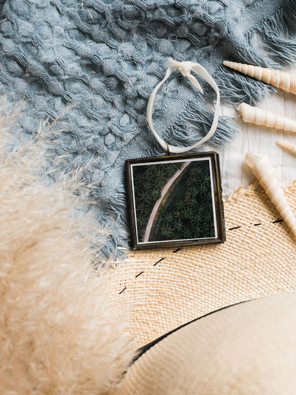 The Road Less Traveled - Glass Locket Photo Ornament