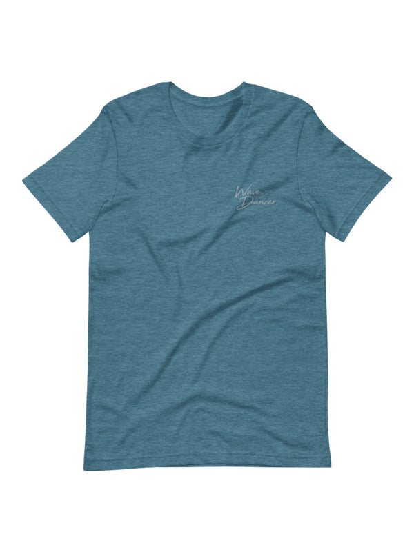 Wave Dancer Embroidered Tee - Deep Ocean