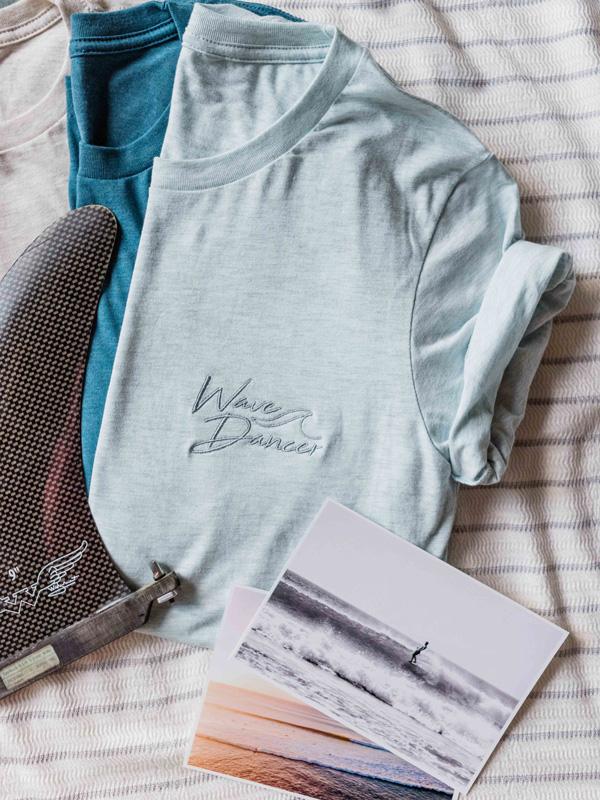 Wave Dancer Embroidered Tee - Sunset