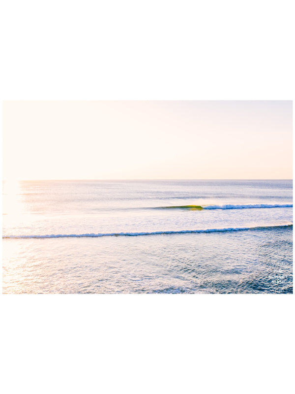 Golden turquoise wave breaking during golden hour in Costa Rica. "Wave Watch" aerial wave photo by Kristen M. Brown, Samba to the Sea for The Sunset Shop.