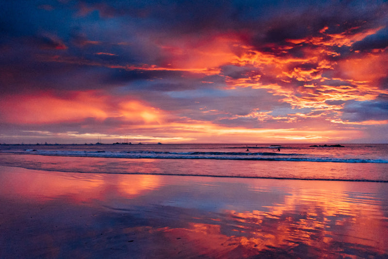 Pink sunset sky in Costa Rica. Wish You Were Here sunset print by Samba to the Sea at The Sunset Shop. 